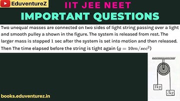 Two unequal masses are connected on two sides of light string passing over a light and smooth pulley