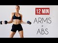 12 MIN STANDING ABS &amp; ARMS (No Repeats, No Crunches, No Planks)