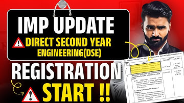 IMP UPDATE | REGISTRATION STARTED !! | DIRECT SECOND YEAR ENGINEERING(DSE) | Pradeep Giri Sir