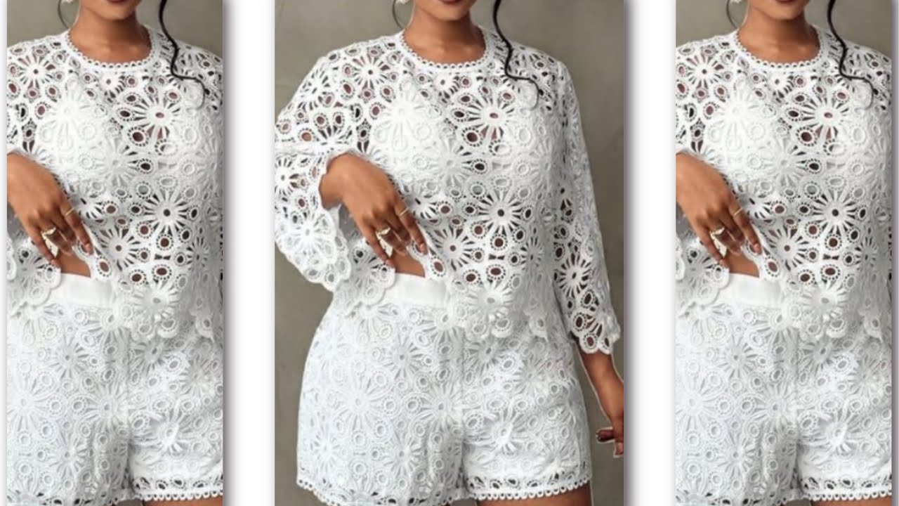 How to Make a Trendy Lace Two-Piece Set Step by Step - YouTube