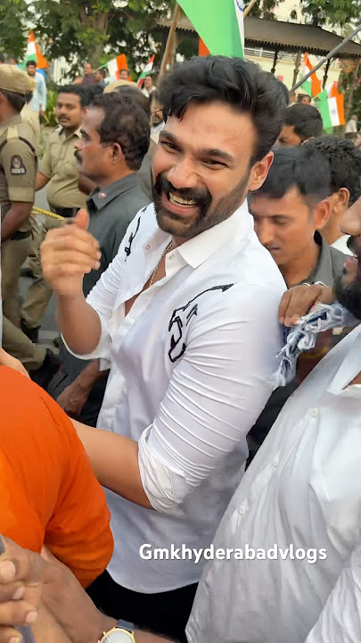 Hero Bellamkonda Srinivas At Tiranga Rally At Tankbund #shorts #trending#bellamkondasreenivas
