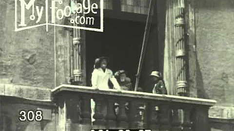 1936 Rome Mussolini Gives Speech From Balcony