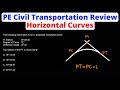 PE Civil Transportation Exam Review | Horizontal Curves | 2023 CBT | Eat Pi