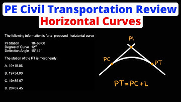 PE Civil Transportation Exam Review | Horizontale bochten | CBT