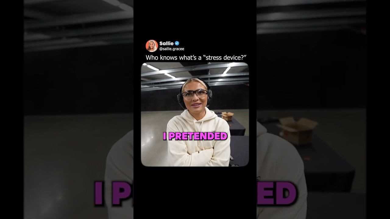 STRESS DEVICE?? 😭 #sigsauer #girlswhoshoot #salliegrace #pewpew