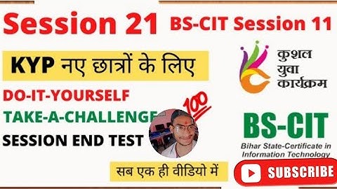 kyp Do-it-yourself 21 take a challenge session 21 BS-Cit session 11