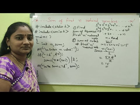 C-Language ||Sum of n Natural Numbers in C || Both In Telugu And English|Telugu ScitTutorials