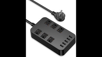 6AC 5 USB Ports Desktop Surge Protector Power Strip