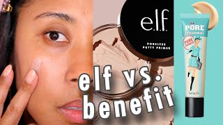 ELF Poreless Putty Primer VERSUS Benefit Porefessional Primer