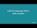 FULL FCE LISTENING TEST 5 With Answers