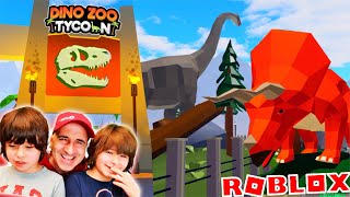 Construimos nuestro PARQUE de DINOSAURIOS en ROBLOX!! Dinosaur zoo tycoon