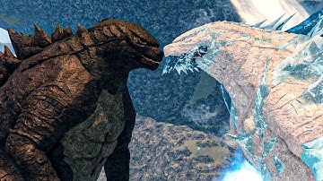 Roblox Kaiju Universe - GODZILLA 2014 vs FROSTBITE GODZILLA