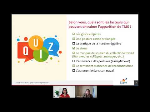 Webinaire : Travail sur écran