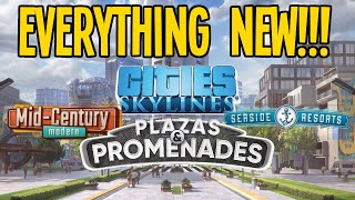 Deep Dive into EVERYTHING New in Cities: Skylines Plazas & Promenades!
