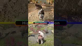 Most Realistic Hippo Attack? 😳 assesian creed vs desert crimson#shortvideos #gaming #aaftabplays