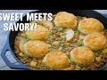 Hearty Farmer’s Skillet: A Comforting Blend of Pork, Apples & Biscuits