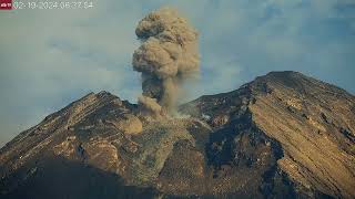 Feb 19, 2024: One of many strombolian Eruptions at Semeru Volcano