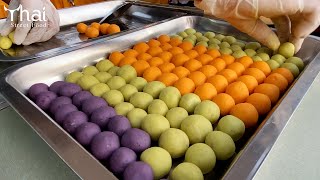 Fried Sweet Potato Cheese Balls | Kanom Kai Nok Krata | Thai Street Food