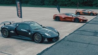 👑DRAG RACE👑 LaFerrari v Mclaren P1 v 918 Spyder