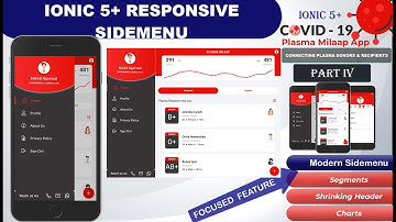 Ionic 5+ Responsive Sidemenu (2021) - COVID-19 PLASMA MILAAP APP - Part IV