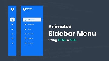 How To Make Side Navigation Menu Using HTML And CSS | Sidebar Menu Design