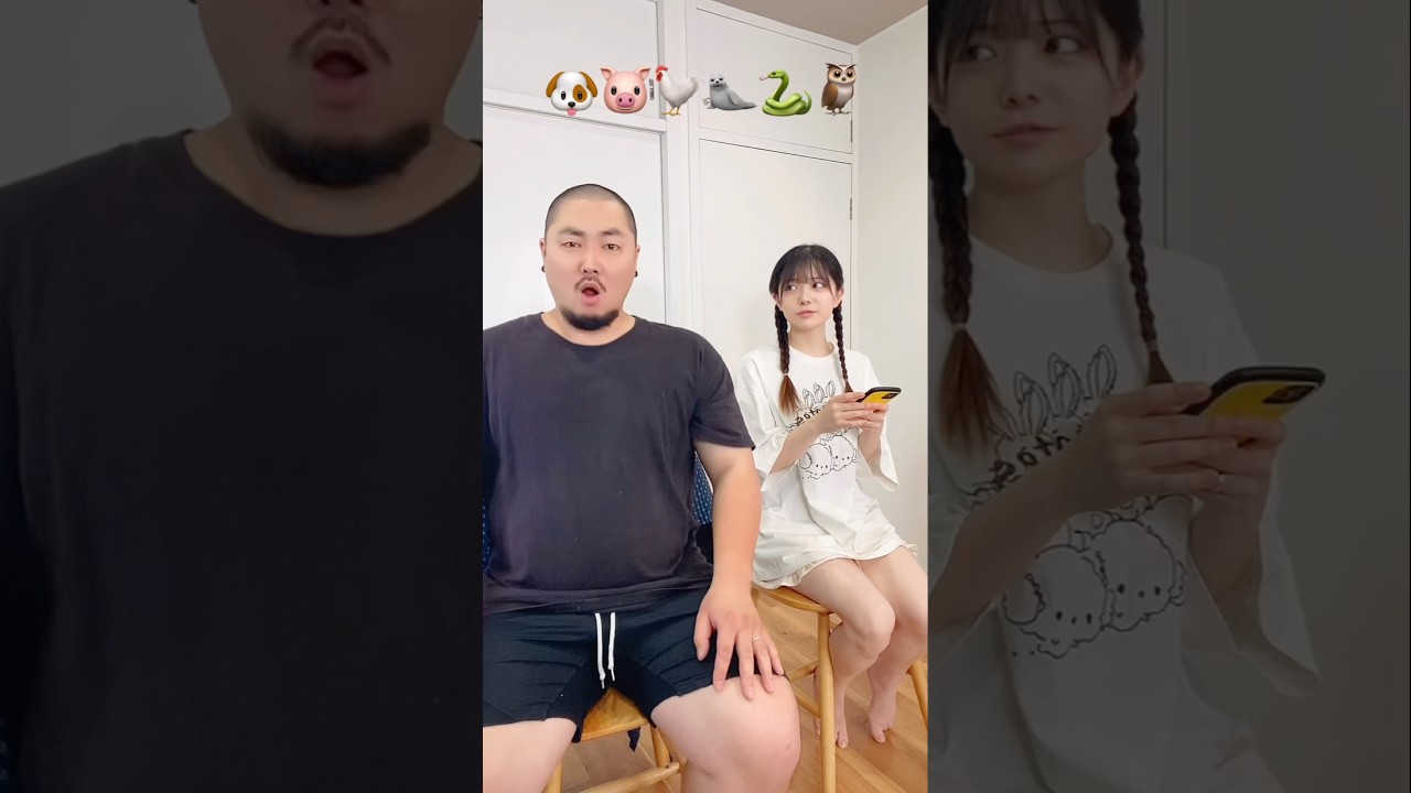 彼女の前でサカナクションの『夜の踊り子』を動物バージョンで歌ってみたら… #カップル #カップルの日常 #チャレンジ