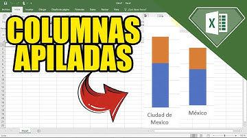 Como hacer una gráfica de columnas apiladas en Excel 2022 | Graficar Datos con Excel #cursodeexcel