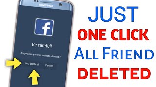 how to delete all fb friends in one click || Facebook tricks