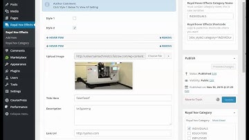 royal hover effects in wordpress