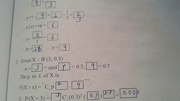 standard 12th commerce math practical no. 17 Binomial Distribution