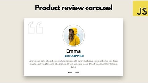 How to make product review carousel with pure css & javascript | beginner javascript project