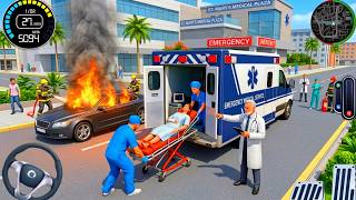 Ambulance 🚑 Road Accident Rescue - Ambulance Driving 3D Game - Android Gameplay screenshot 2