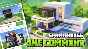 How to spawn Minecraft house? | Using Command function | in Minecraft Bedrock 1.21