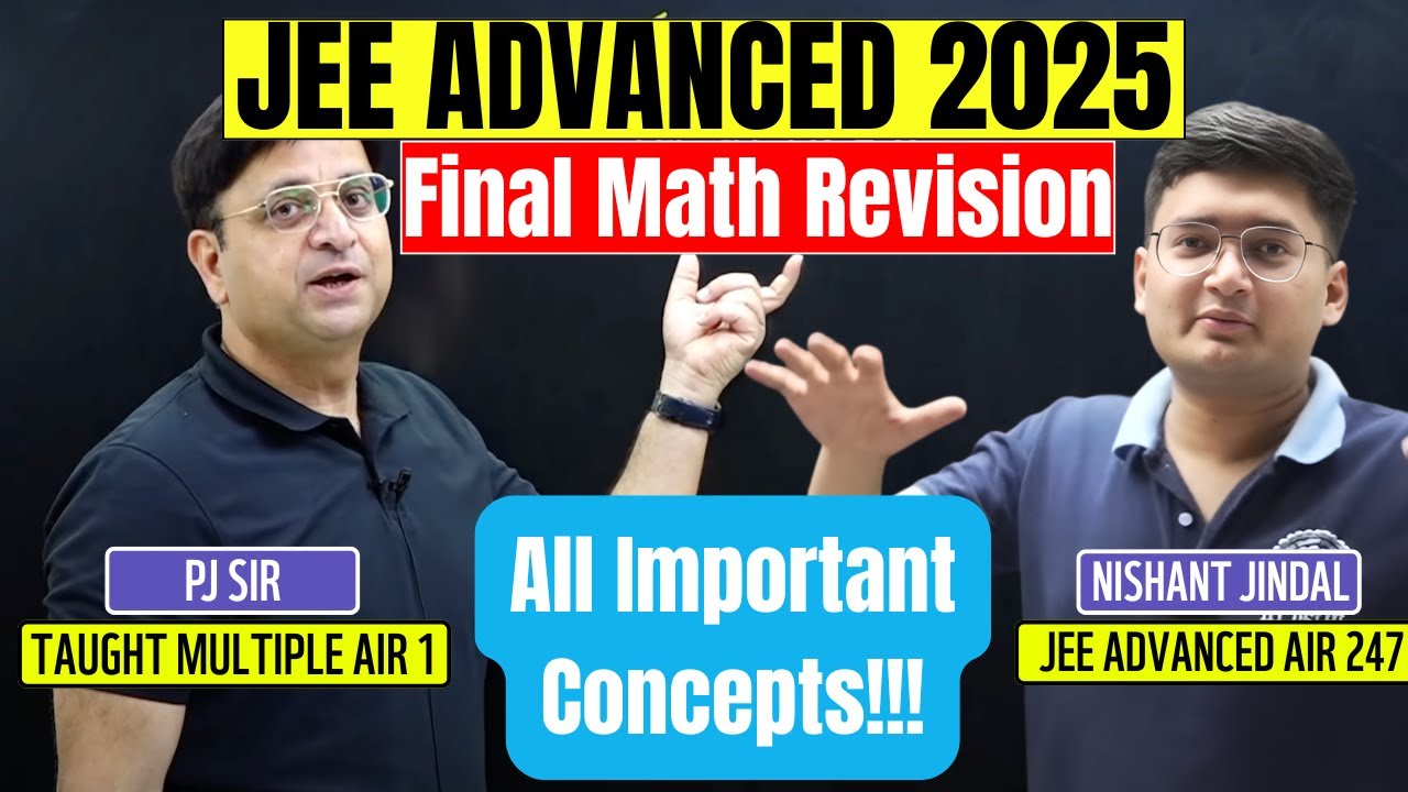 JEE Advanced 2025 Important Concepts - Mathematics - YouTube
