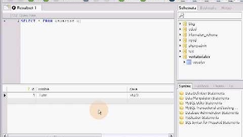 Uso de Base de datos Mysql + Tabla + registros desde Query Browser