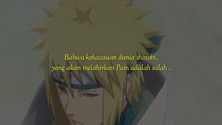 Kata - Kata Minato Namikaze | Seorang Shinobi Harus Mampu Mengendalikan Kebencian | Story WA Naruto