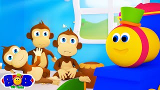 Cinque piccole scimmie | Musica per bambini |  Bob The Train Italiano | Contare i numeri