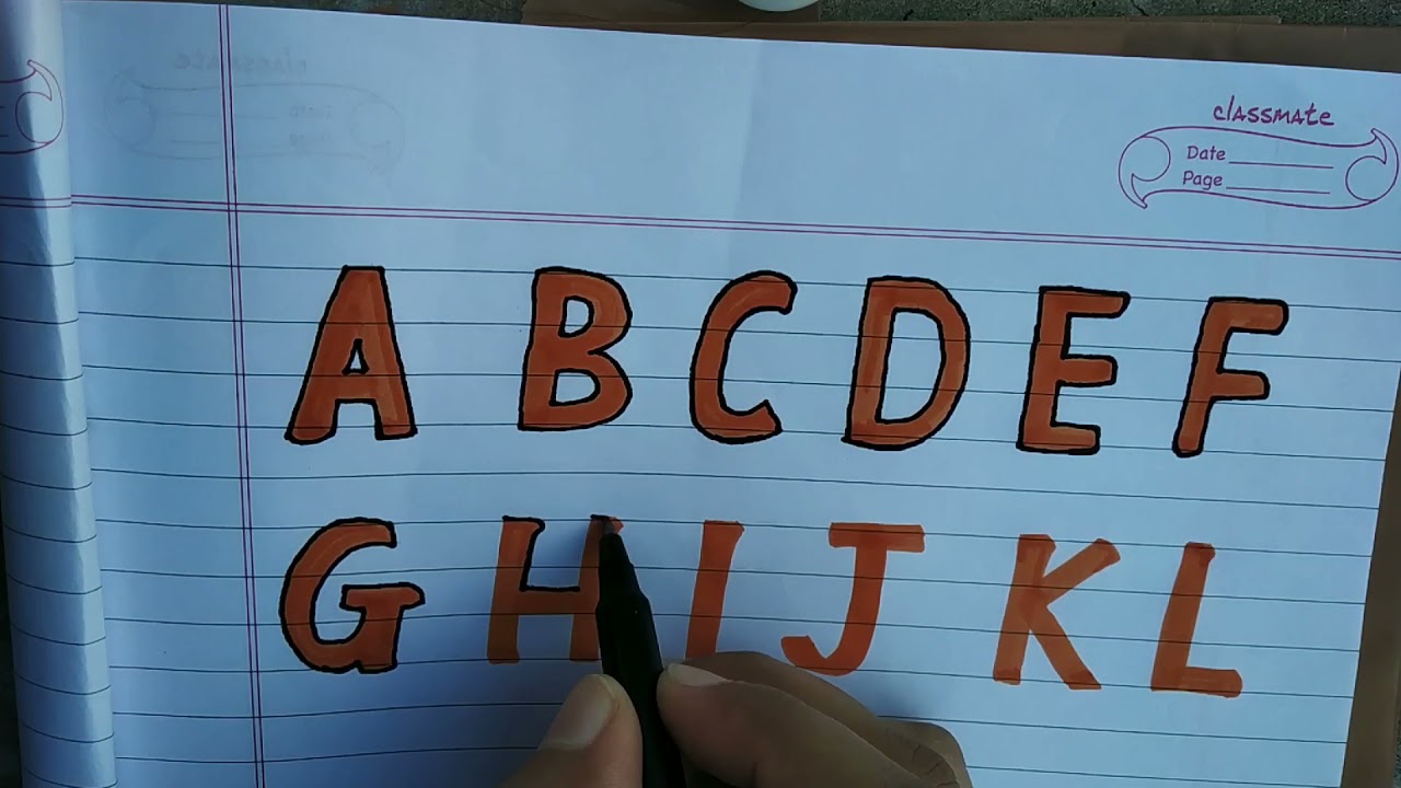 How to write stylish capital alphabets | alphabet designs | fancy alphabets