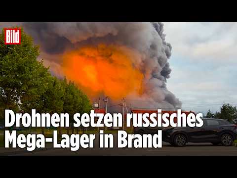Riesige Rauchsäule über Moskau: Ukraine trifft russische Lagerhalle mit Drohne