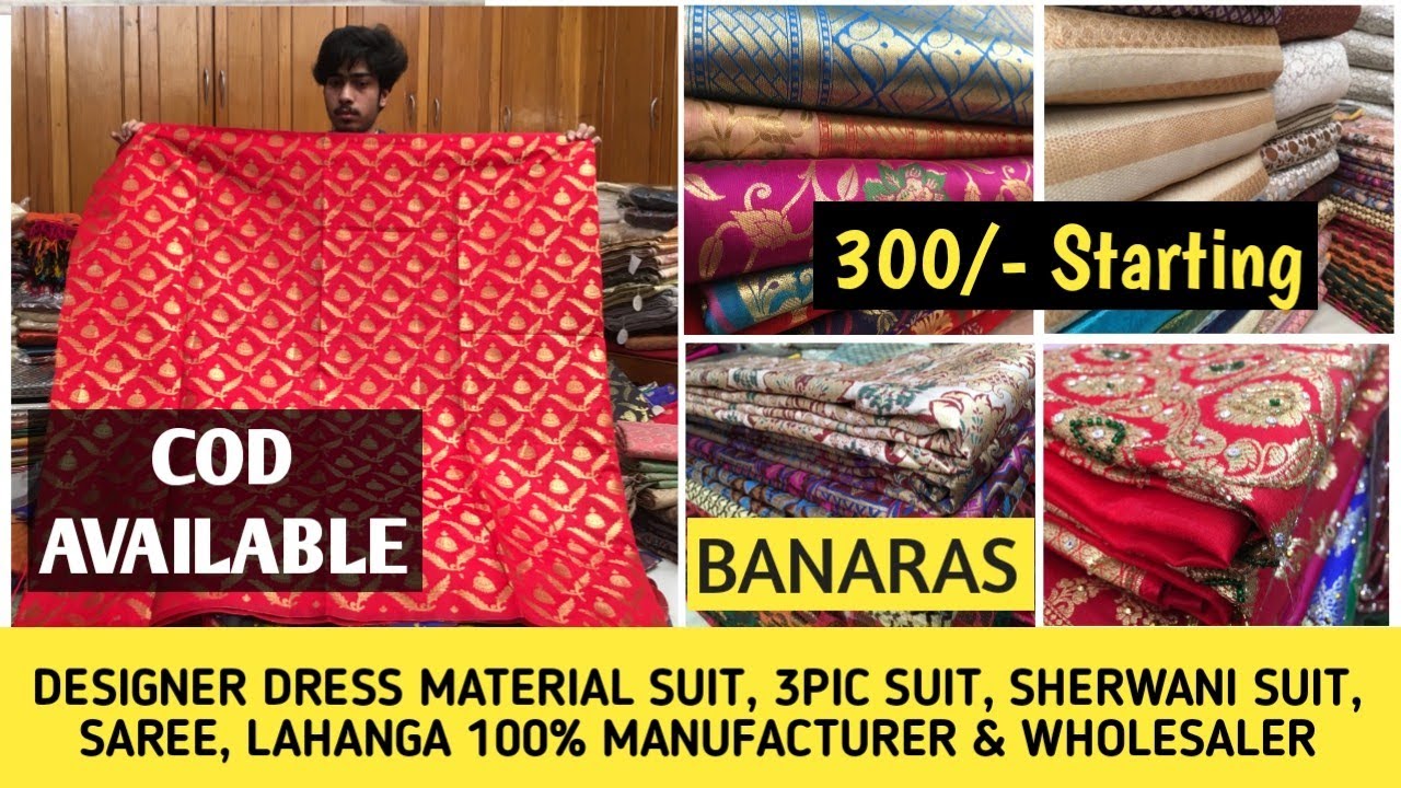 Banarasi Saree Wholesale in varanasi |Banarasi Dress Materials Market in  Varanasi