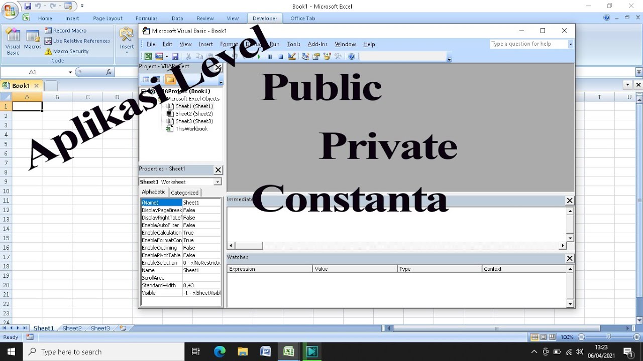 Vba public. Public vba. kontanta.