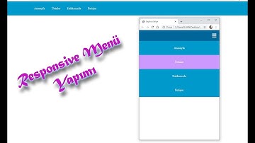 Responsive Menü Yapımı ( Mobil Uyumlu )