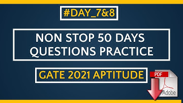 # Day_7_&_8  Gate 2021 Top 3  Aptitude Questions For practice | Revised Gate 2021 #Shorts