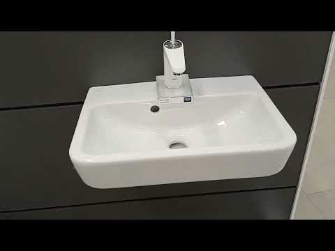 Умивальник настінний для ванної 650x460 Villeroy&Boch O.Novo 4A416501, видео 1