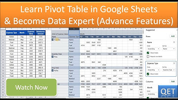 GS Video 3: Pivot Table in Google Sheets advanced features - Part 2 of 2