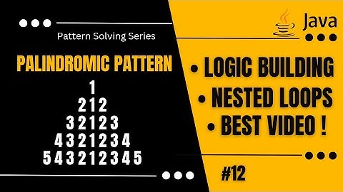Print Palindromic Numbers Pattern || Java pattern solving series || nested for loop #bestvideo #2024