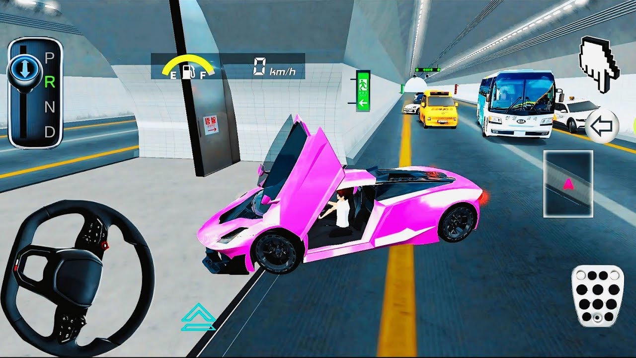 New Pink Car Secret Tunnel Drive - 3D Driving Class Game - Android Gameplay 