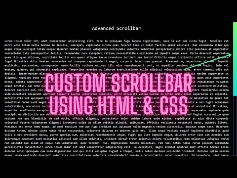 Custom Scrollbar only using HTML & CSS | Custom Scrollbar CSS3 | CSS Tutorial