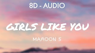 Maroon 5 - Girls Like You (Lyrics) ft. Cardi B 8D - Audio