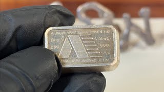 Vintage 1 oz Silver Bars - USVI Ingot Company A-Mark Asterisk Bar! Review of Various USVI Styles 